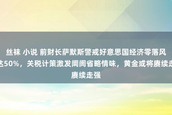 丝袜 小说 前财长萨默斯警戒好意思国经济零落风险达50%，关税计策激发阛阓省略情味，黄金或将赓续走强