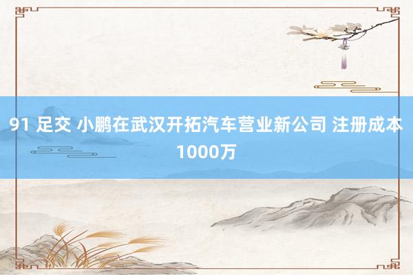 91 足交 小鹏在武汉开拓汽车营业新公司 注册成本1000万